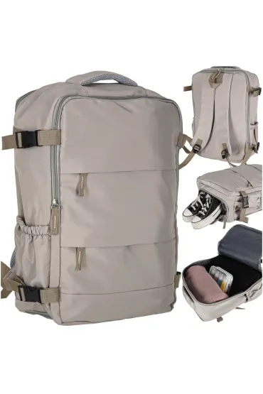 Plecak podróżny turystyczny bagaż szary 45x30 cm