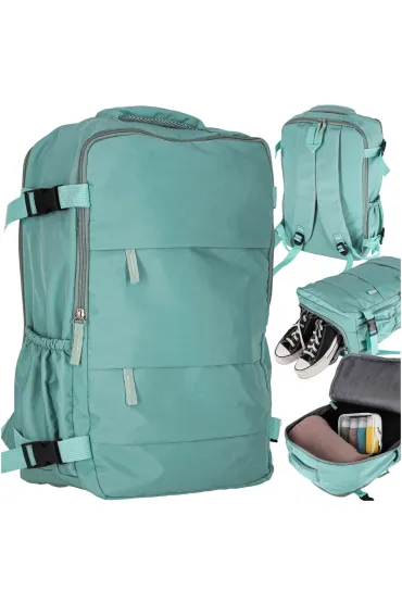 Plecak podróżny turystyczny bagaż zielony 45x30 cm