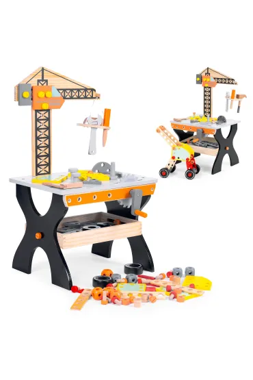 Drewniany warsztat dla dzieci stół narzędziowy