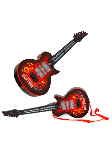 Gitara dla dzieci elektryczna z nauką gry na gitarze podczerwień melodie czerwona