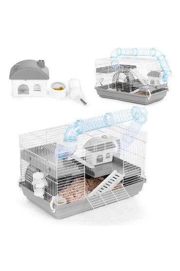 Klatka dla chomika świnki morskiej gryzoni pełne wyposażenie