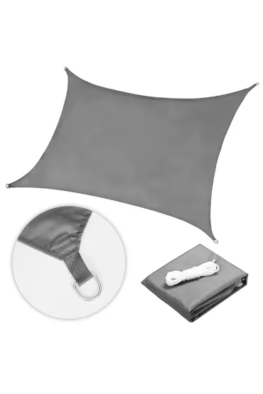 Kwadratowy żagiel przeciwsłoneczny 4x4 m daszek wodoodporny szary