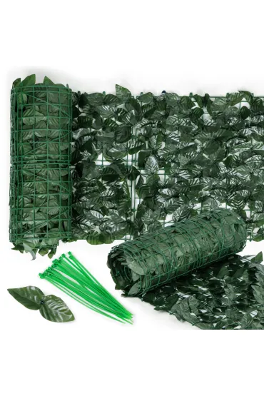 Sztuczny bluszcz żywopłot 500x50 cm zielona osłona na balkon maskująca