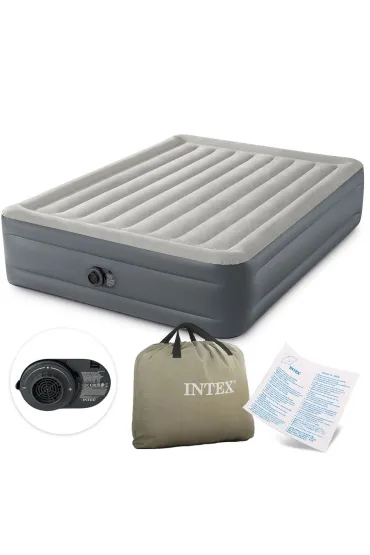 Duży dmuchany materac 203x152 cm z wbudowaną pompką 64126ND