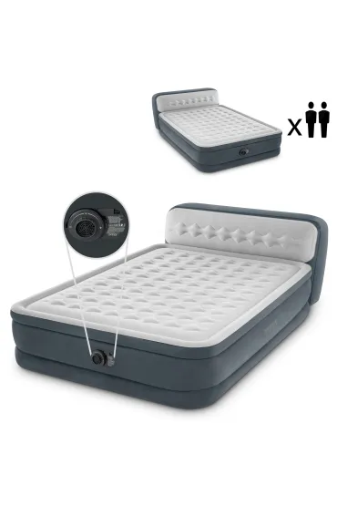 Materac łóżko 236x152 cm z pompką 2-osobowy DELUXE 64448ND