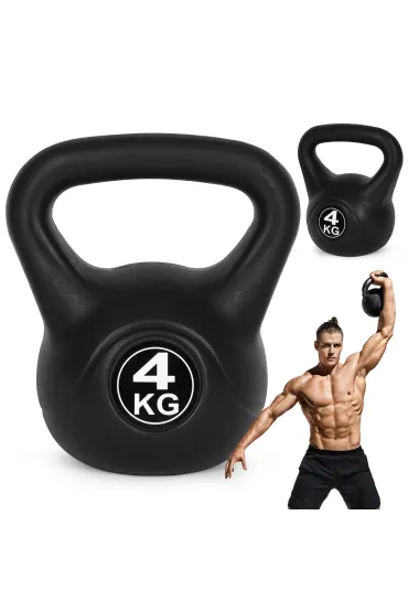 Kettlebell kettle 4 kg do ćwiczeń hantla kula odważnik obciążenie ciężar fitness