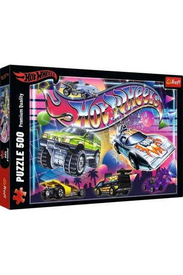 Puzzle 500 el. Hot Wheels: Lata 80-te