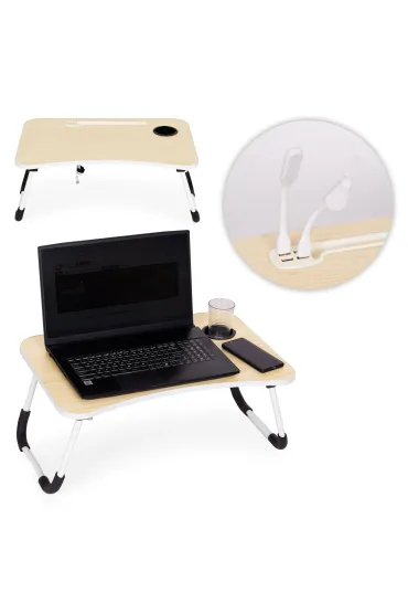 Podstawka pod laptopa składana taca 60x40 cm lampka wiatrak
