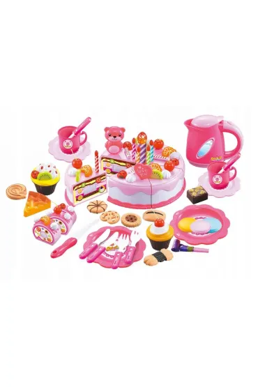 Zestaw urodzinowy - Tort do krojenia 80 elementów LED