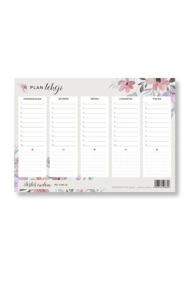 Plan lekcji - Jesteś cudem