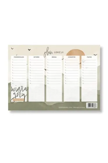 Plan lekcji - Wiara góry przenosi