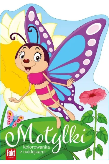 Motylki. Kolorowanka z naklejkami