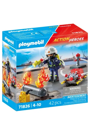 Playmobil Action Heroes Strażak z pompą wodną 71826