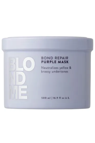 BlondMe Bond Repair Purple Mask neutralizująca maska do włosów siwych i blond