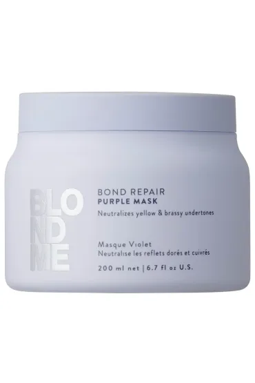 BlondMe Bond Repair Purple Mask neutralizująca maska do włosów siwych i blond