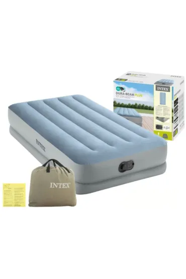 Materac dmuchany jednoosobowy 191x99x36 cm z wbudowaną pompką elektryczną USB łóżko 64157