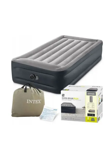 Materac dmuchany jednoosobowy 191x99x42 cm z wbudowaną pompką elektryczną łóżko 64132