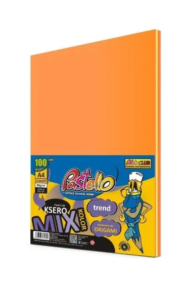 Papier ksero A4 80g 5 kolorów pomarańczowych