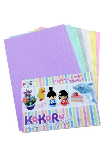 Tektura falista A4 mix pastel