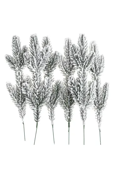 Ośnieżone gałązki sosny 25cm 6 szt