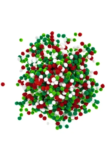 Pompony poliestrowe 1cm 1000 szt