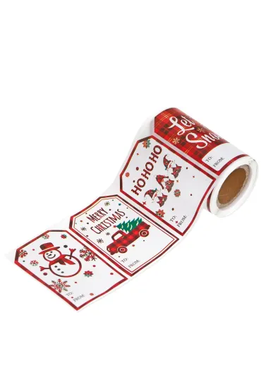 Etykiety na prezenty na rolce Christmas joy 100 szt