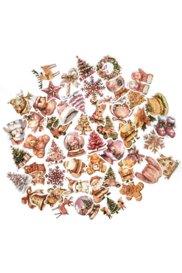 Naklejki winylowe Boże Narodzenie 4-6cm 50 szt