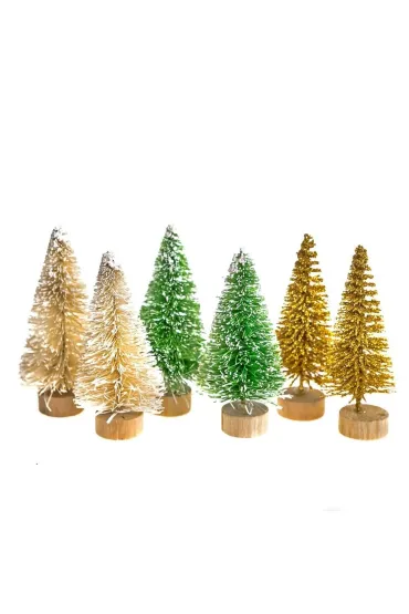 Choinki dekoracyjne 6,5cm 6 szt