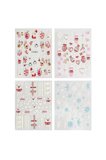 Naklejki na paznokcie Boże Narodzenie 215 szt