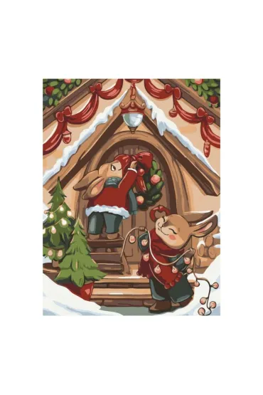 Malowanie po numerach Kids Świąteczne króliczki 30x40cm