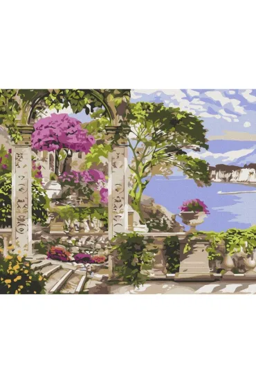 Malowanie po numerach - Kwiaty w ogrodzie