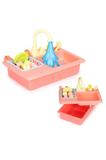 Zlew zlewozmywak z kranem napełniany wodą 12 akcesoriów zabawka dla dzieci