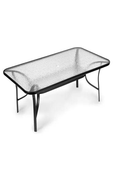 Stół ogrodowy szklany 140x80 cm taras balkon