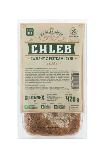 Chleb owsiany z pestkami dyni