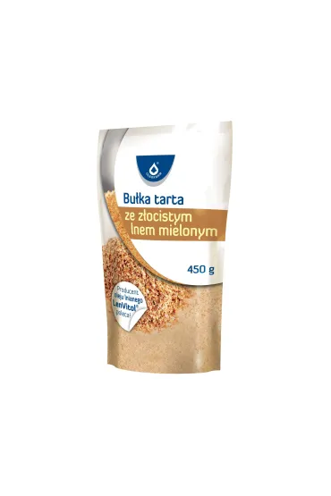 Bułka tarta ze złocistym lnem mielonym