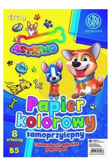 Zeszyt papierów kolorowych samoprzylepnych B5/8k