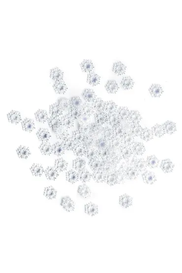 Konfetti śnieżynki opalizujące 9mm błękitne 80 szt