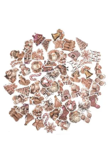 Naklejki winylowe Boże Narodzenie 4-6cm 64 szt