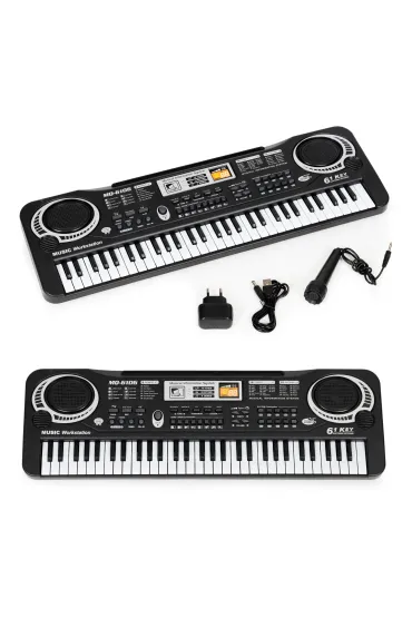 Keyboard pianino dla dzieci z mikrofonem + zasilacz