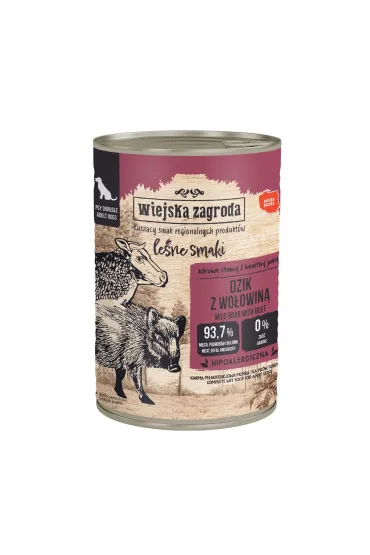 Karma mokra dla psa Leśne smaki Dzik z wołowiną (dorosły)
