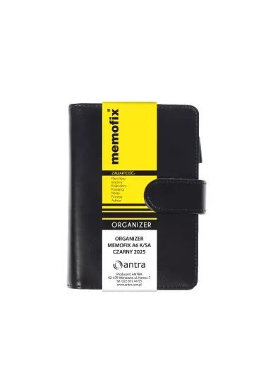 Organizer Memofix 2026 A6 K/SA czarny