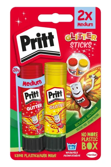 Klej w sztyfcie PRITT z brokatem 2x20g blister
