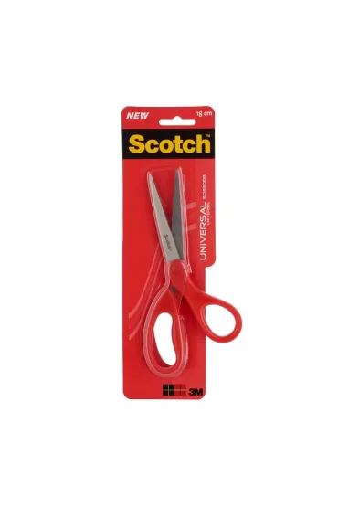 Nożyczki uniwersalne Scotch czerwone 18cm