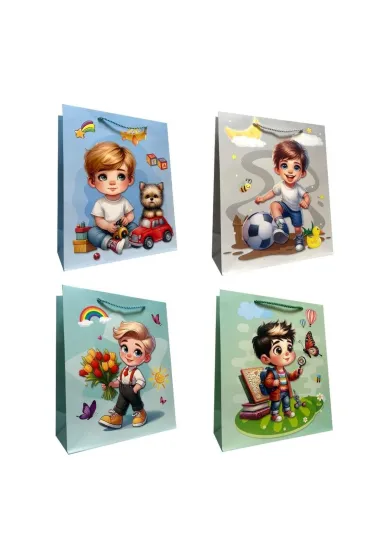 Torebka prezentowa dziecięca L chłopiec mix