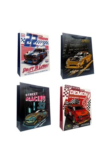 Torebka prezentowa M Racing metalizowana mix