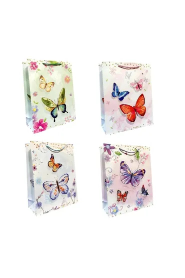 Torebka prezentowa uniwersalna M Motyle mix