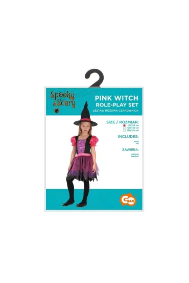 Strój dla dzieci Różowa Czarownica rozm. 110/120cm