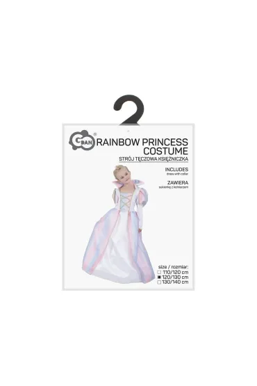 Strój dla dzieci Tęczowa Księżniczka rozm.120/130