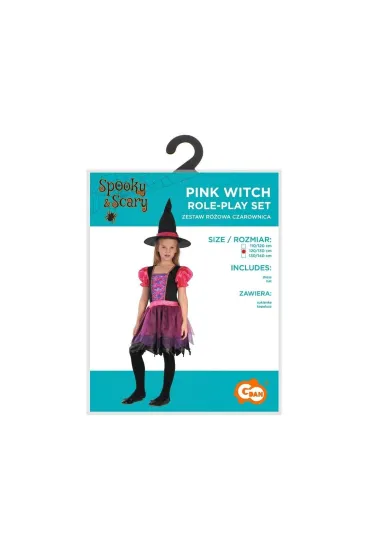 Strój dla dzieci Różowa Czarownica rozm. 120/130cm
