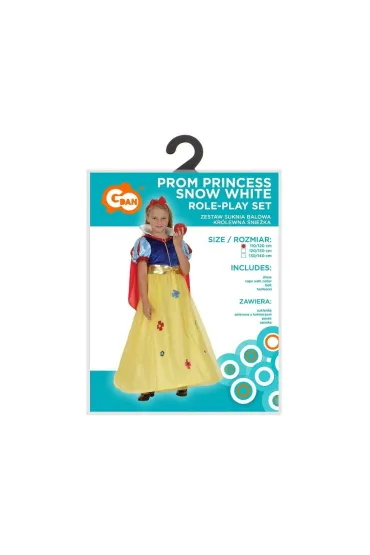 Strój dla dzieci Suknia Królewna Śnieżka r.110/120